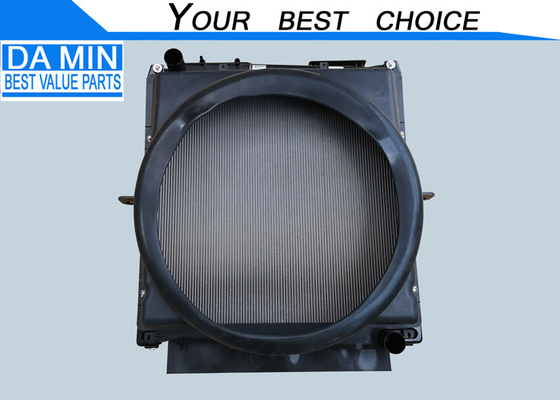 6UZ1 Isuzu Radiator 8974321060 Qingling 1301010-D15YR Untuk Giga VC61 Aluminium Cooling Core Dan Panduan Kipas Plastik